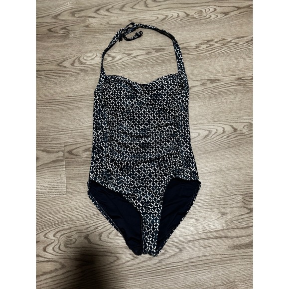 Nip Tuck Swim Other - Nip Tuck Swim Multi Fit Cup One‎ Piece Swimsuit Navy Blue Geometric Women's sz 4